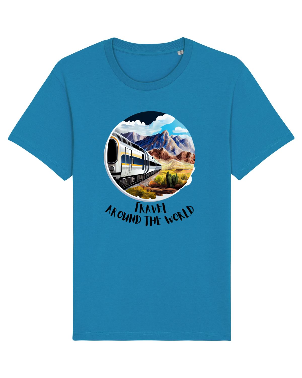 Tricou mânecă scurtă Unisex Rocker Azur