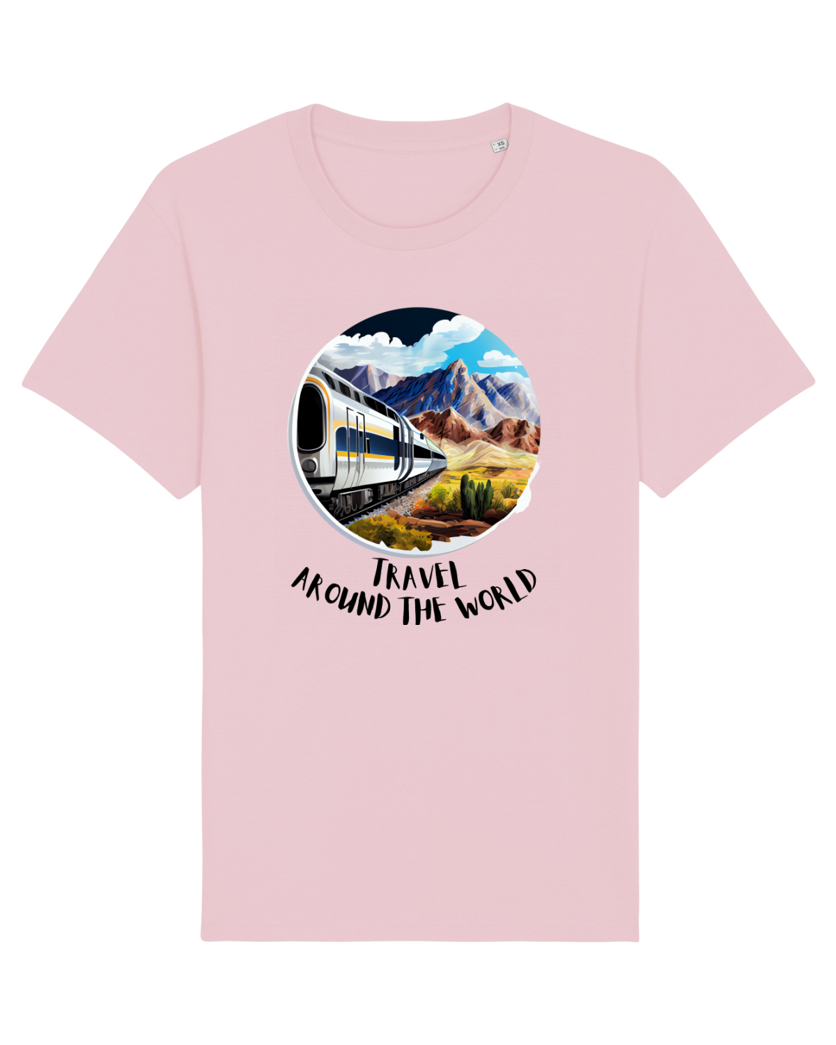 Tricou mânecă scurtă Unisex Rocker Cotton Pink