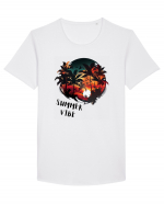 SUMMER VIBE - V5 Tricou mânecă scurtă guler larg Bărbat Skater