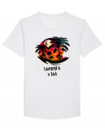 SUMMER VIBE - V6 Tricou mânecă scurtă guler larg Bărbat Skater