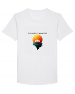 SUMMER PARADISE Tricou mânecă scurtă guler larg Bărbat Skater