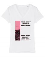 your only  limit is your mind3 Tricou mânecă scurtă guler V Damă Evoker