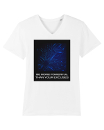 be more powerful than your excuses5 Tricou mânecă scurtă guler V Bărbat Presenter