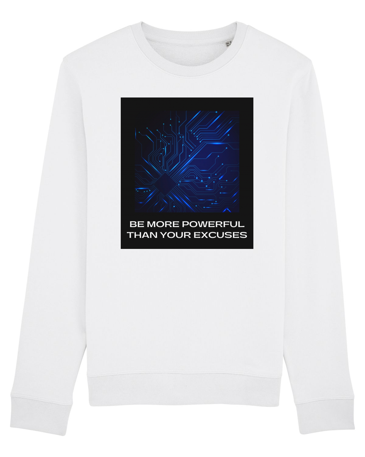 Bluză mânecă lungă Unisex Rise White