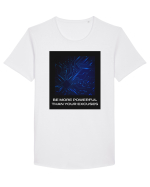 be more powerful than your excuses5 Tricou mânecă scurtă guler larg Bărbat Skater