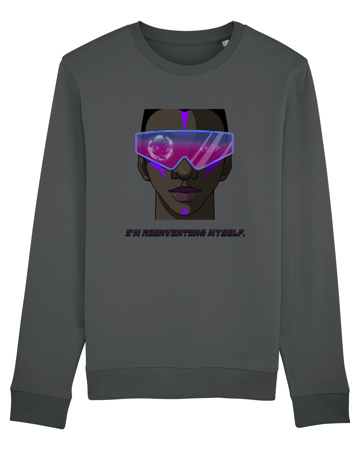 Bluză mânecă lungă Unisex Rise Anthracite