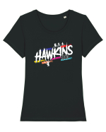 Strangerthings Tricou mânecă scurtă guler larg fitted Damă Expresser