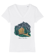 Nature Tricou mânecă scurtă guler V Damă Evoker