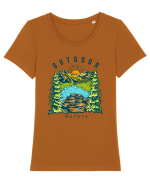 Outdoor Nature Tricou mânecă scurtă guler larg fitted Damă Expresser