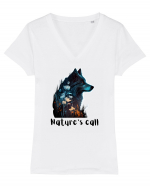 Nature's call - V1 Tricou mânecă scurtă guler V Damă Evoker