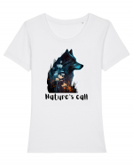 Nature's call - V1 Tricou mânecă scurtă guler larg fitted Damă Expresser