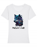 Nature's call - V2 Tricou mânecă scurtă guler larg fitted Damă Expresser