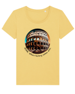 ROME - V1 Tricou mânecă scurtă guler larg fitted Damă Expresser