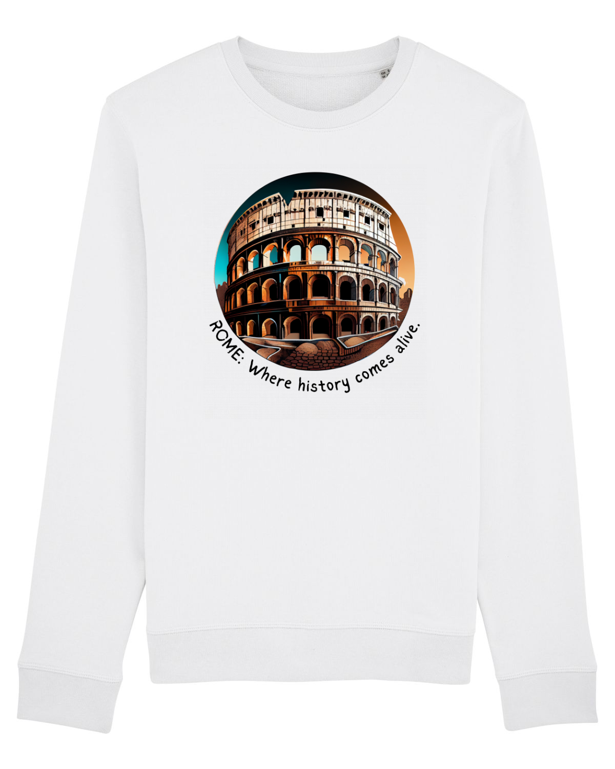 Bluză mânecă lungă Unisex Rise White
