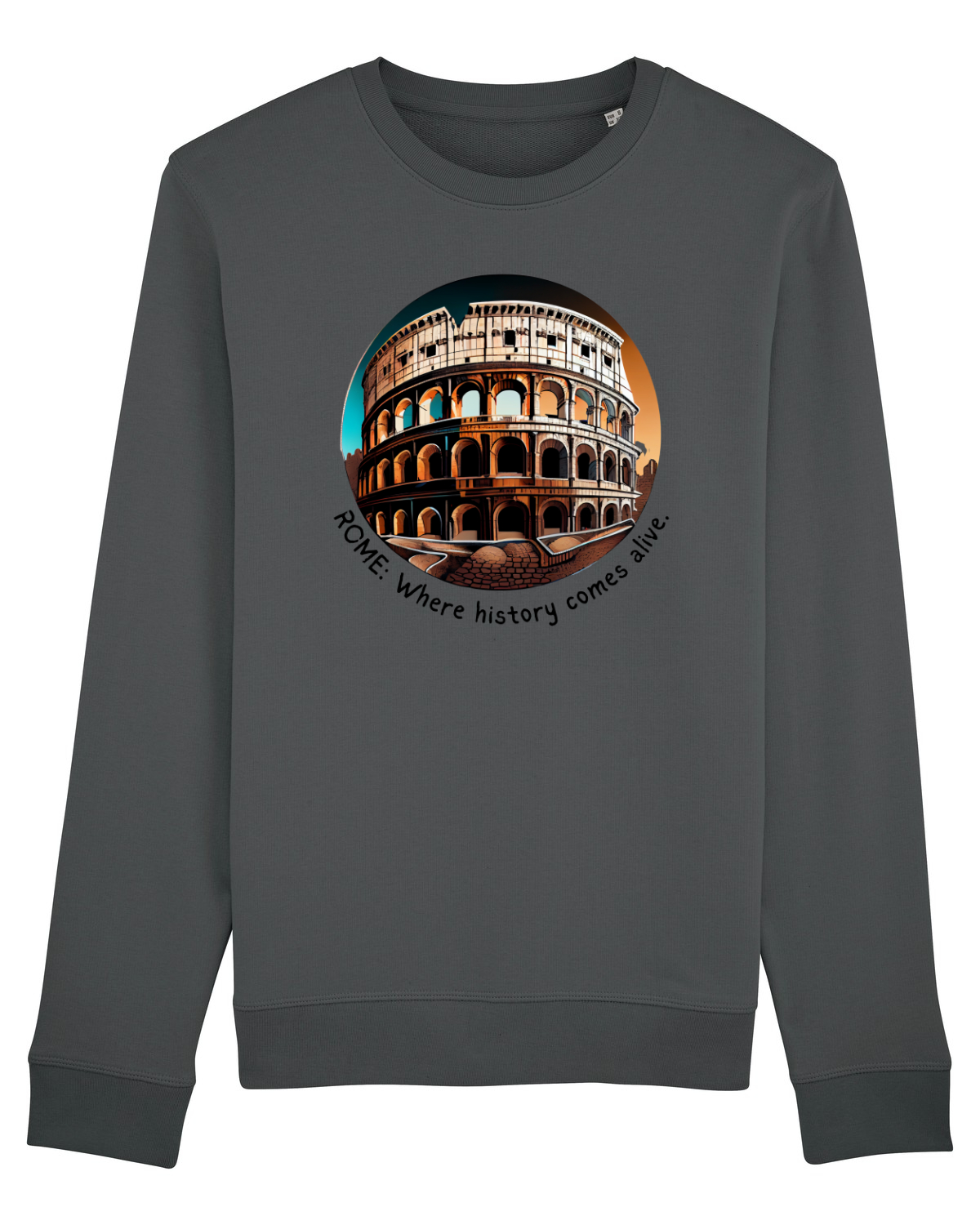 Bluză mânecă lungă Unisex Rise Anthracite