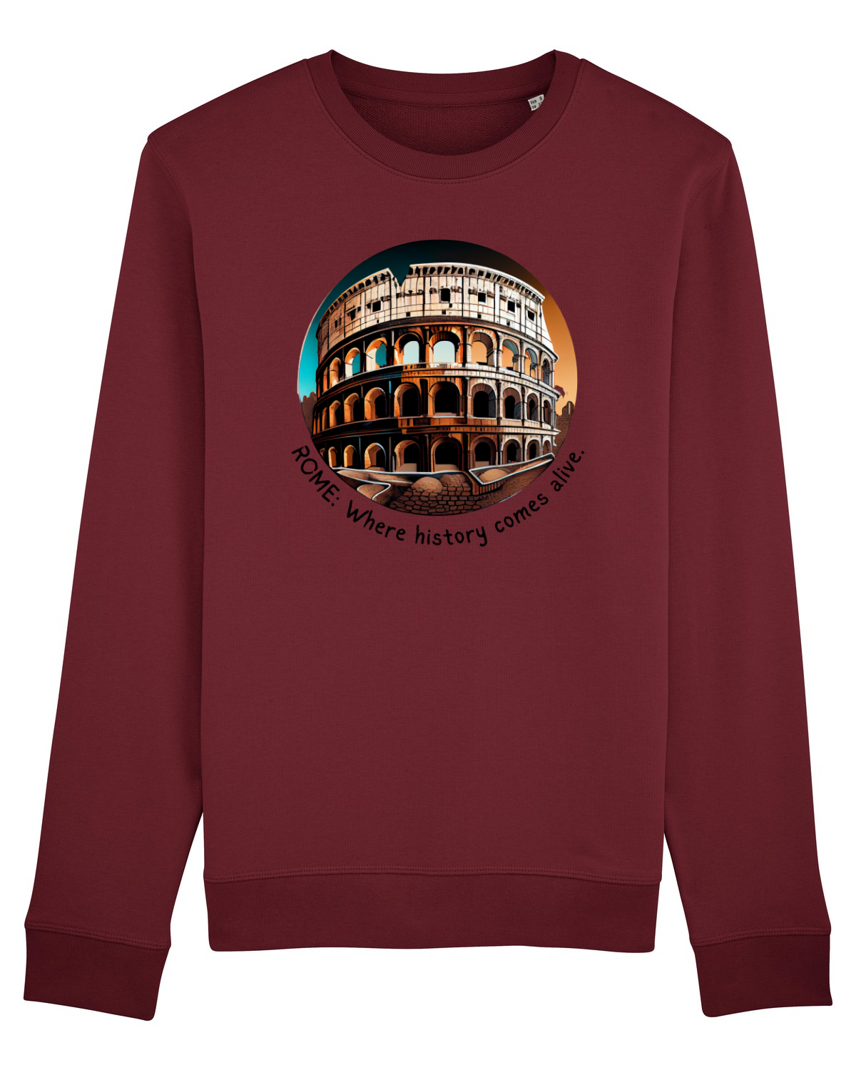 Bluză mânecă lungă Unisex Rise Burgundy