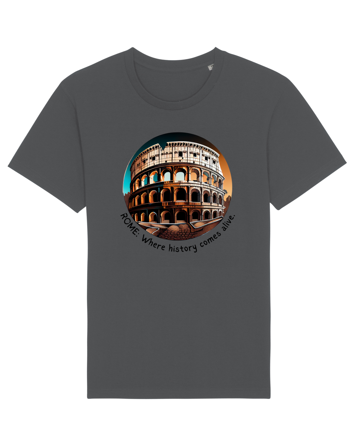 Tricou mânecă scurtă Unisex Rocker Anthracite