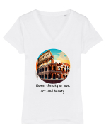 ROME - V2 Tricou mânecă scurtă guler V Damă Evoker