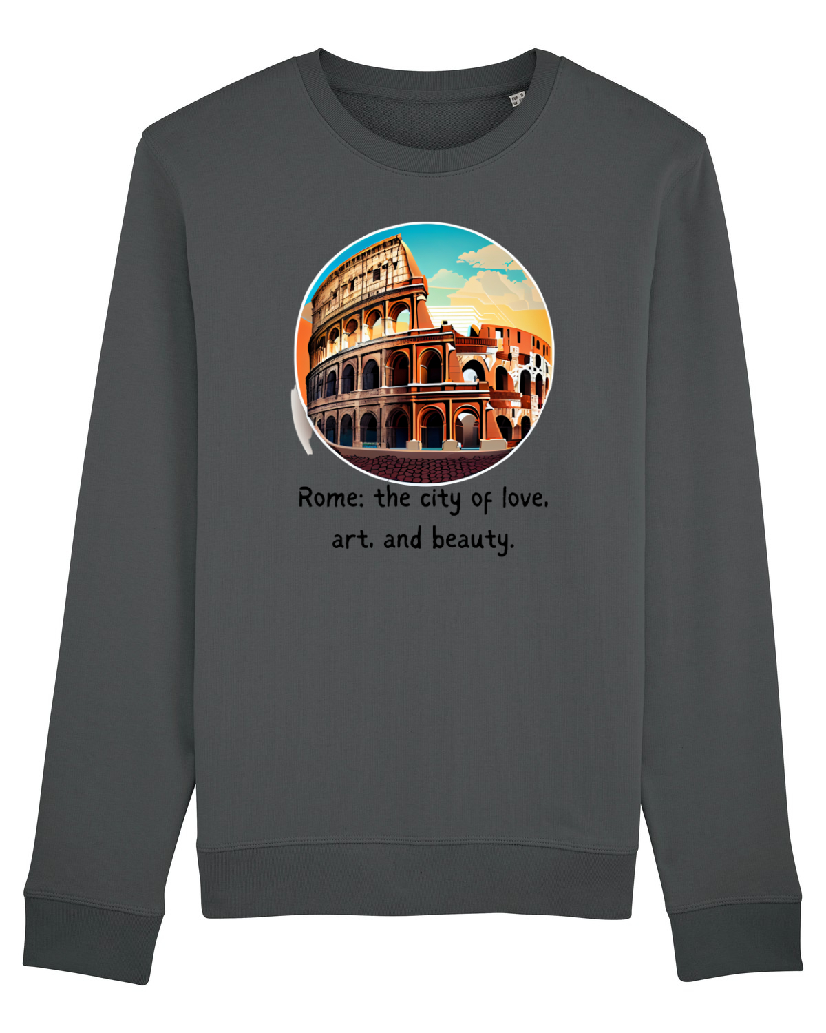 Bluză mânecă lungă Unisex Rise Anthracite
