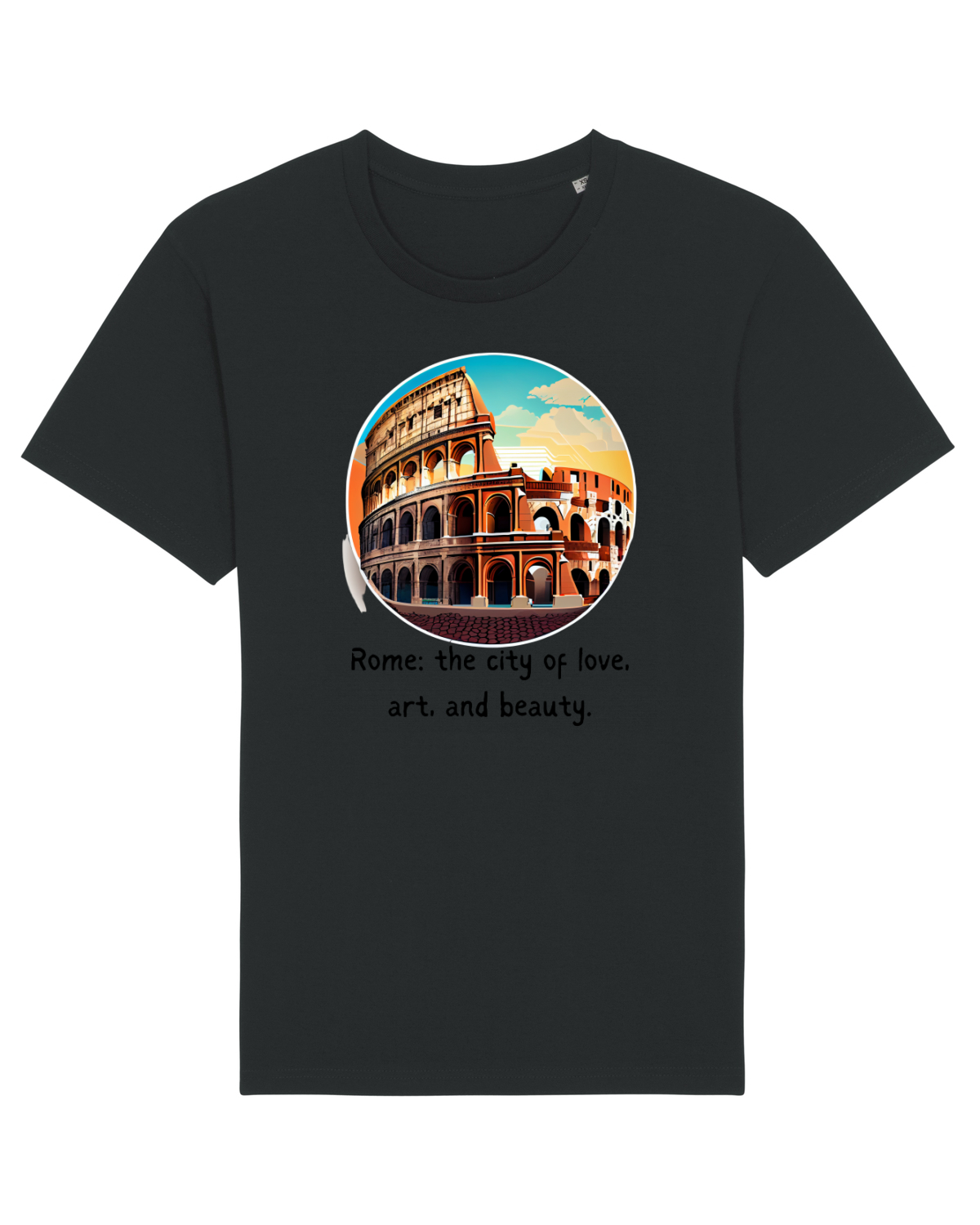 Tricou mânecă scurtă Unisex Rocker Black