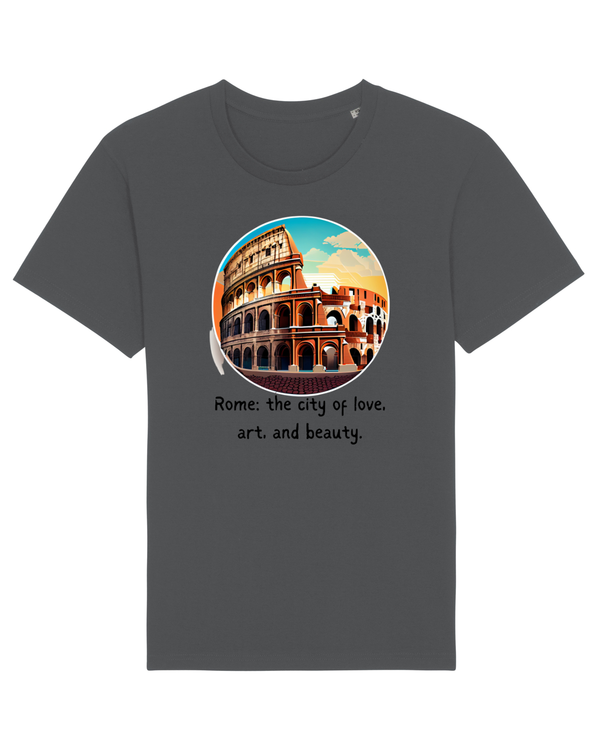Tricou mânecă scurtă Unisex Rocker Anthracite