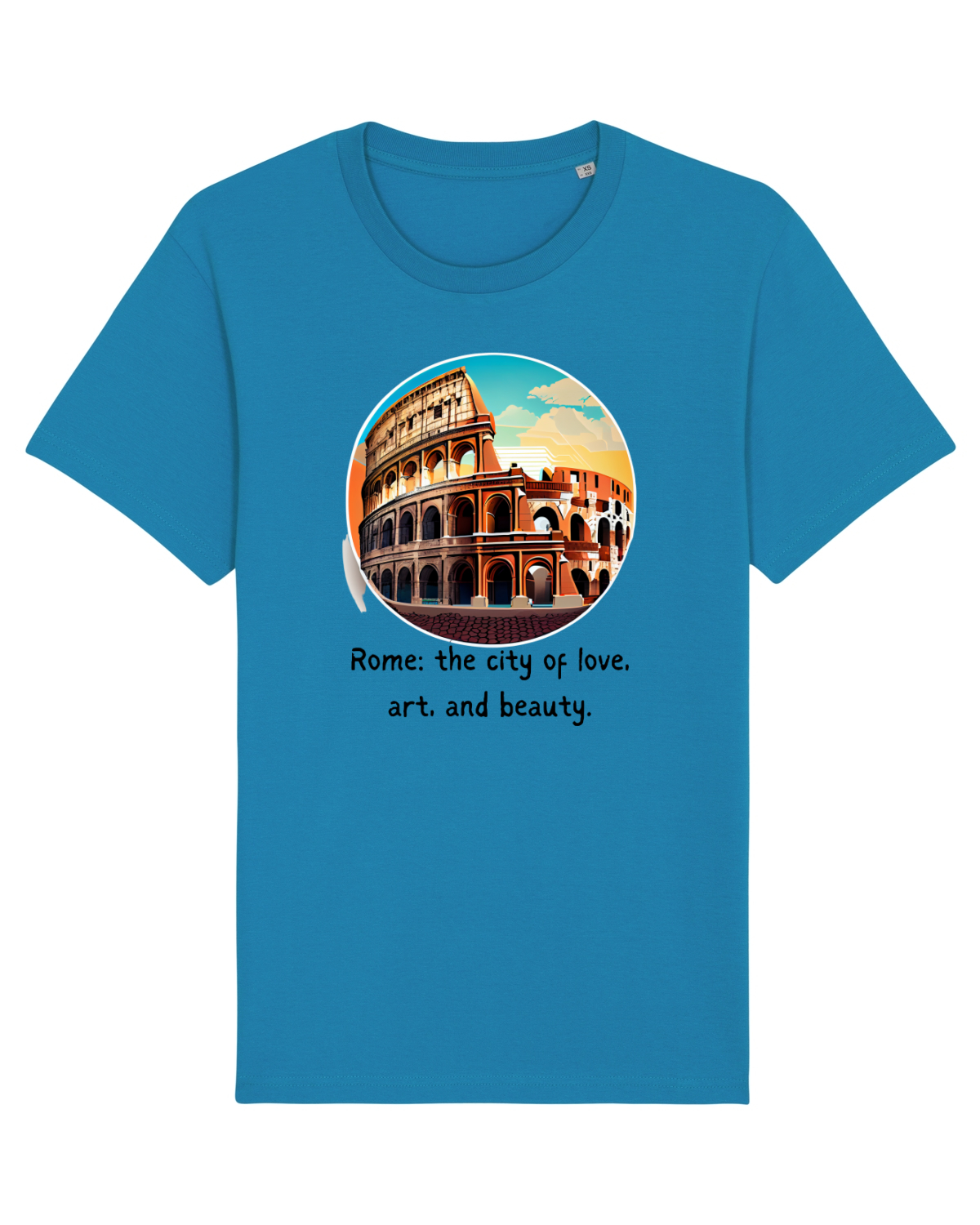 Tricou mânecă scurtă Unisex Rocker Azur