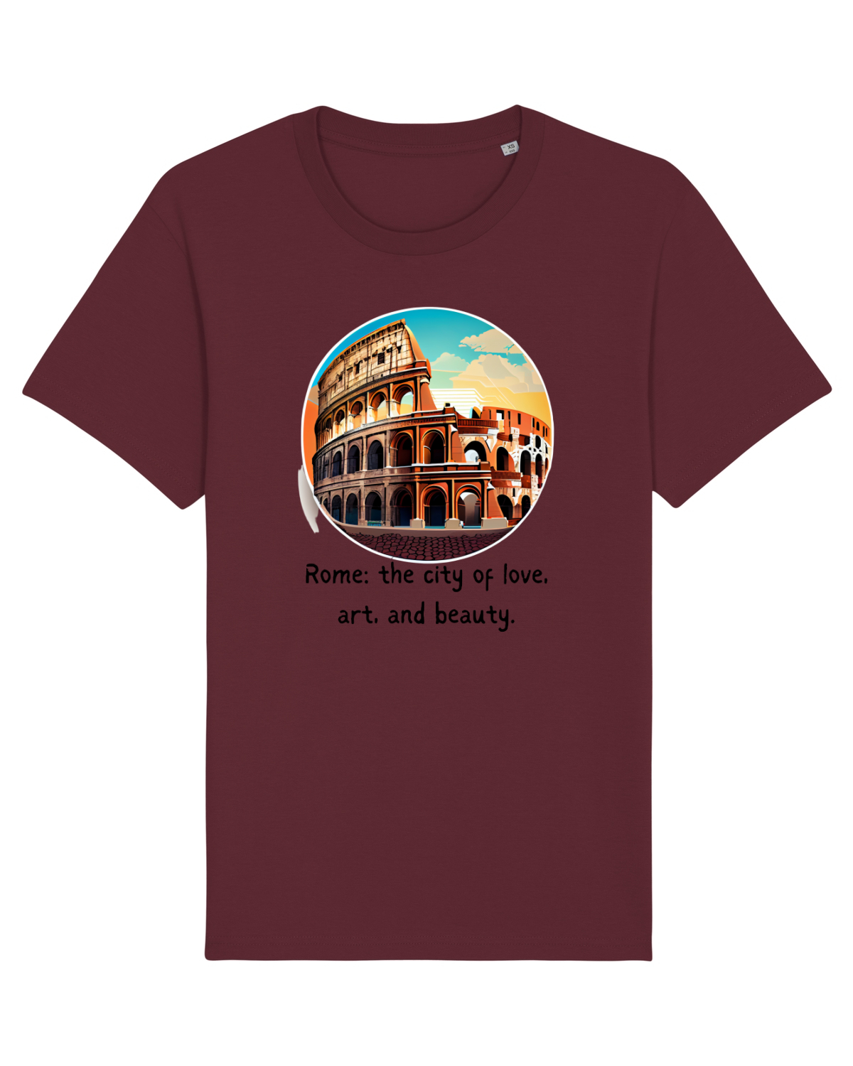 Tricou mânecă scurtă Unisex Rocker Burgundy