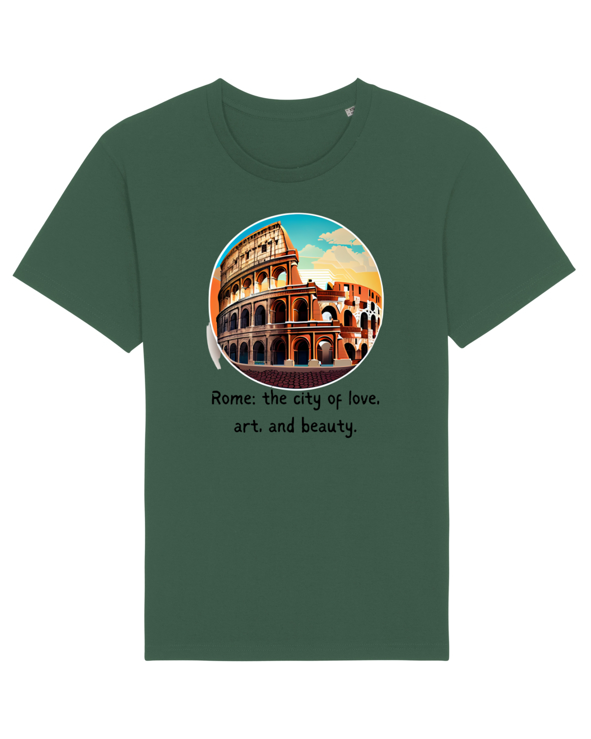 Tricou mânecă scurtă Unisex Rocker Bottle Green