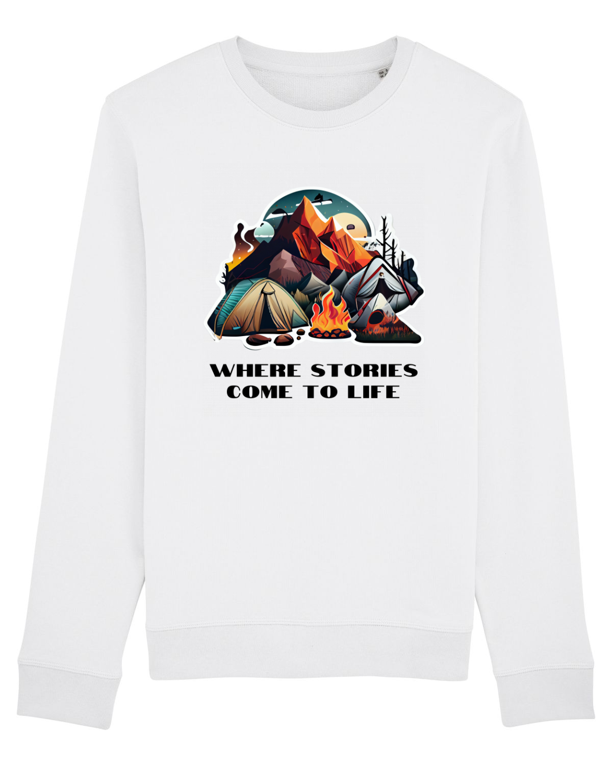 Bluză mânecă lungă Unisex Rise White