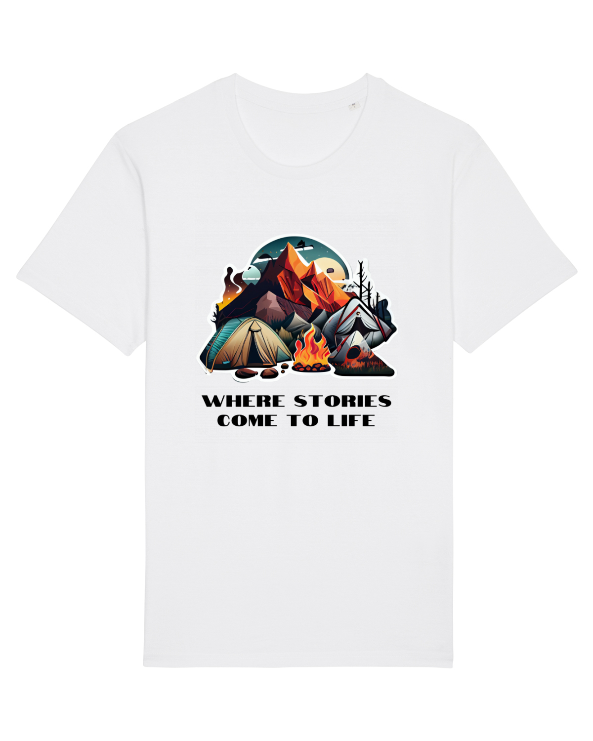 Tricou mânecă scurtă Unisex Rocker White