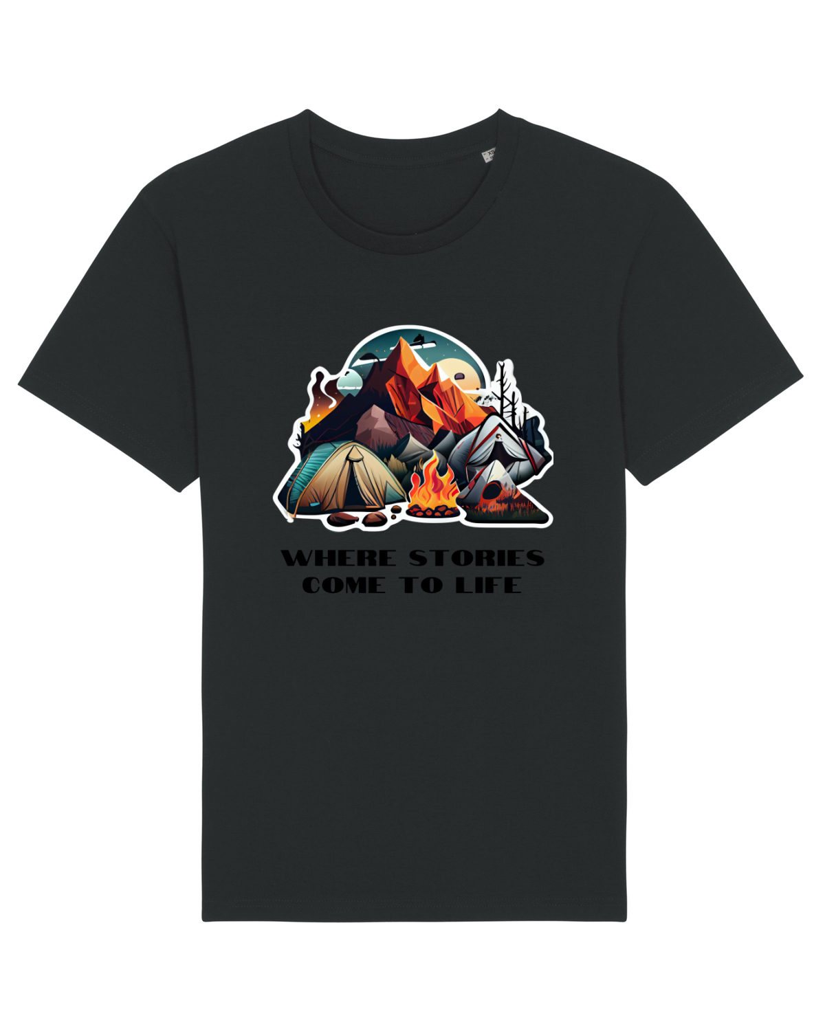 Tricou mânecă scurtă Unisex Rocker Black