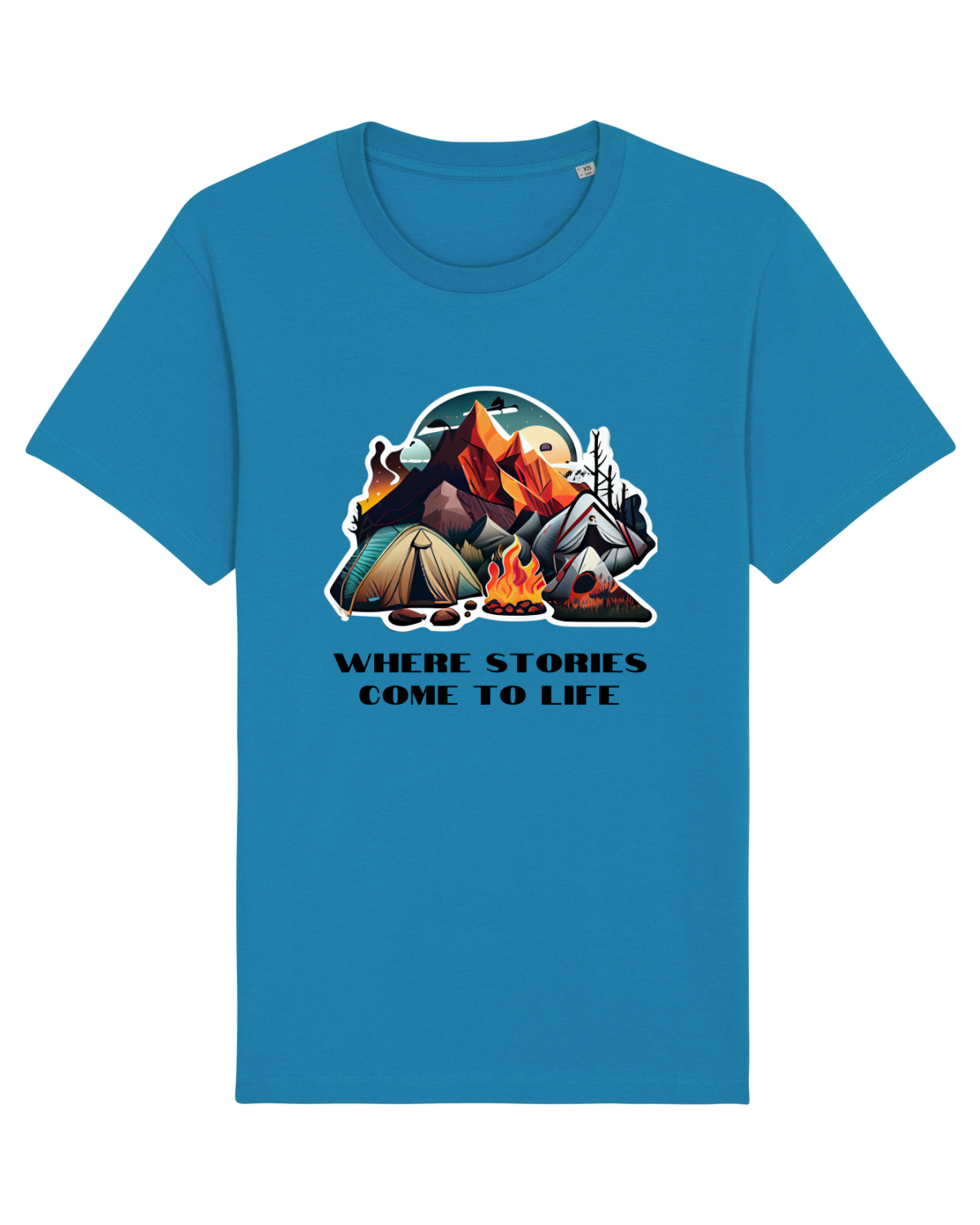 Tricou mânecă scurtă Unisex Rocker Azur