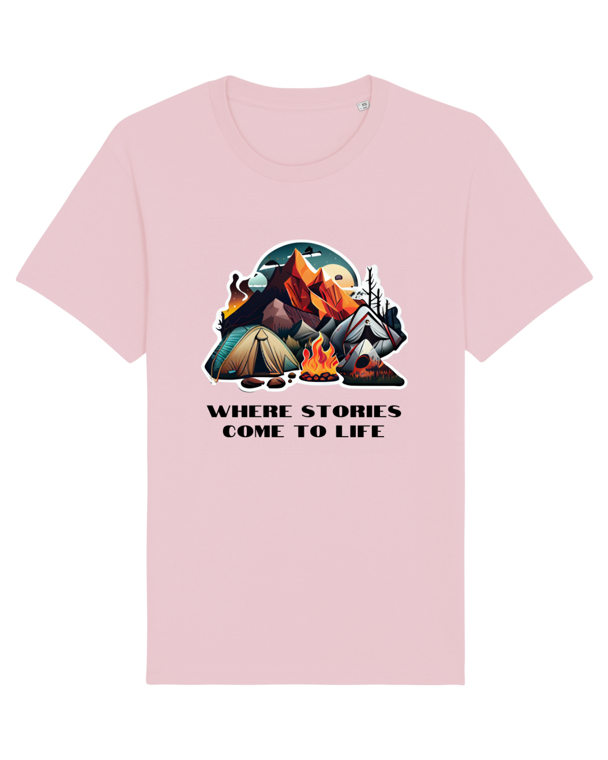 Tricou mânecă scurtă Unisex Rocker Cotton Pink