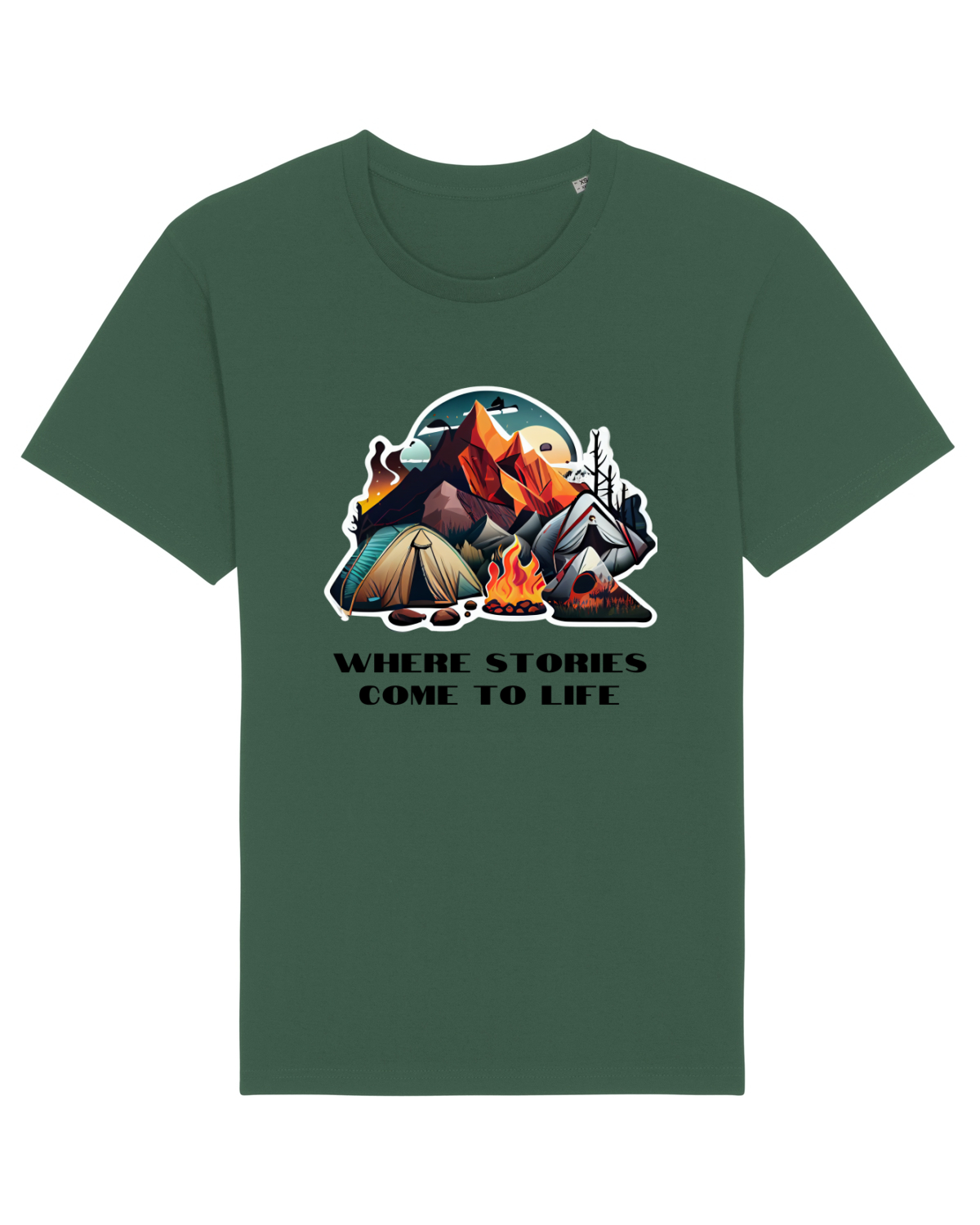 Tricou mânecă scurtă Unisex Rocker Bottle Green