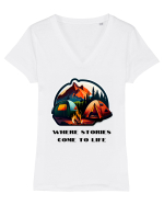 STORIES COME TO LIFE - V2 Tricou mânecă scurtă guler V Damă Evoker