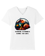 STORIES COME TO LIFE - V2 Tricou mânecă scurtă guler V Bărbat Presenter