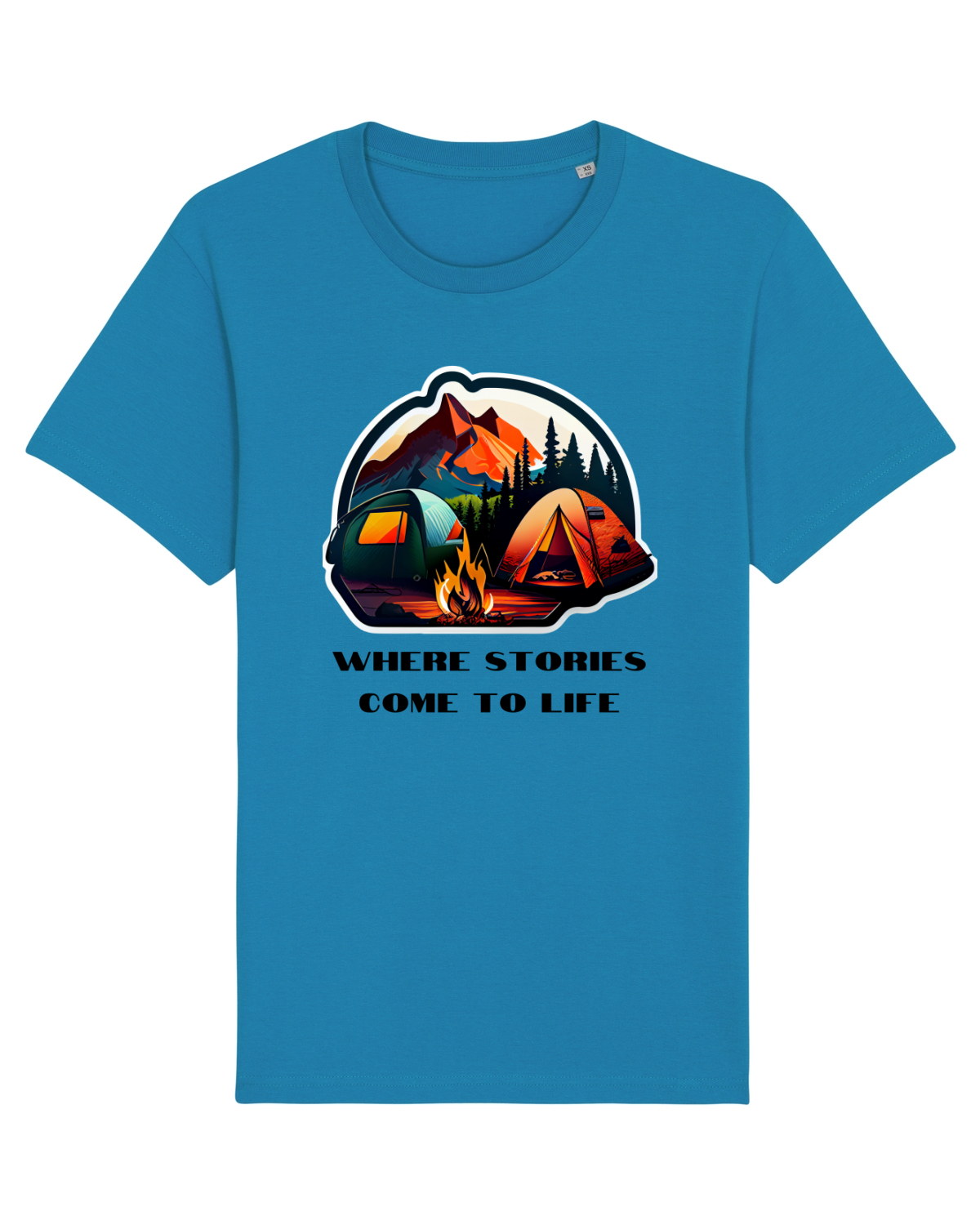 Tricou mânecă scurtă Unisex Rocker Azur