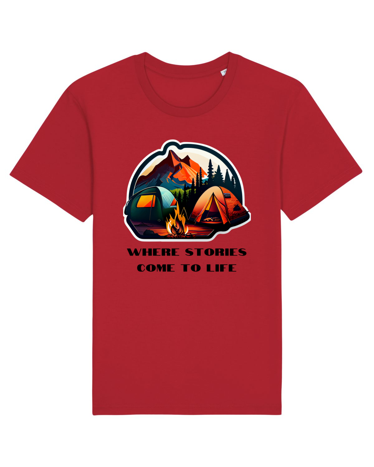 Tricou mânecă scurtă Unisex Rocker Red