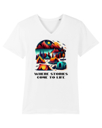STORIES COME TO LIFE - V3 Tricou mânecă scurtă guler V Bărbat Presenter