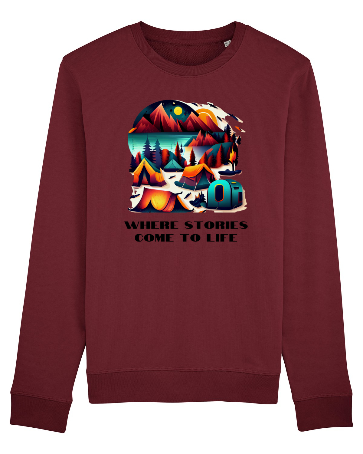 Bluză mânecă lungă Unisex Rise Burgundy