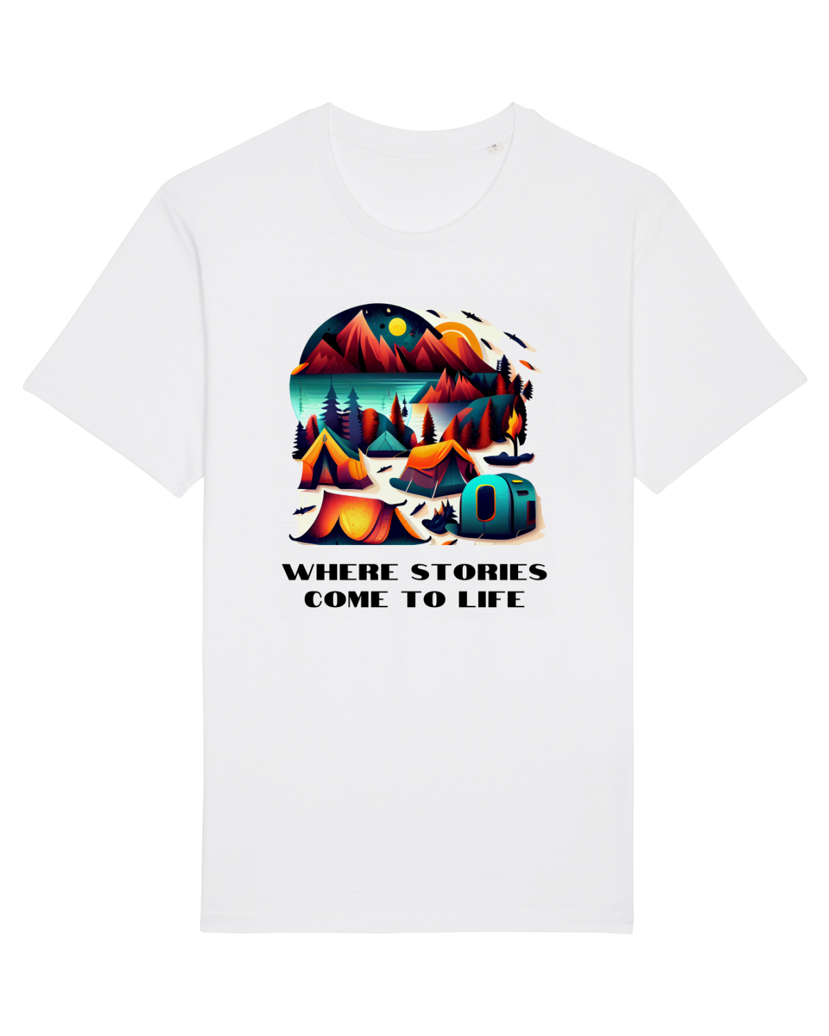 Tricou mânecă scurtă Unisex Rocker White
