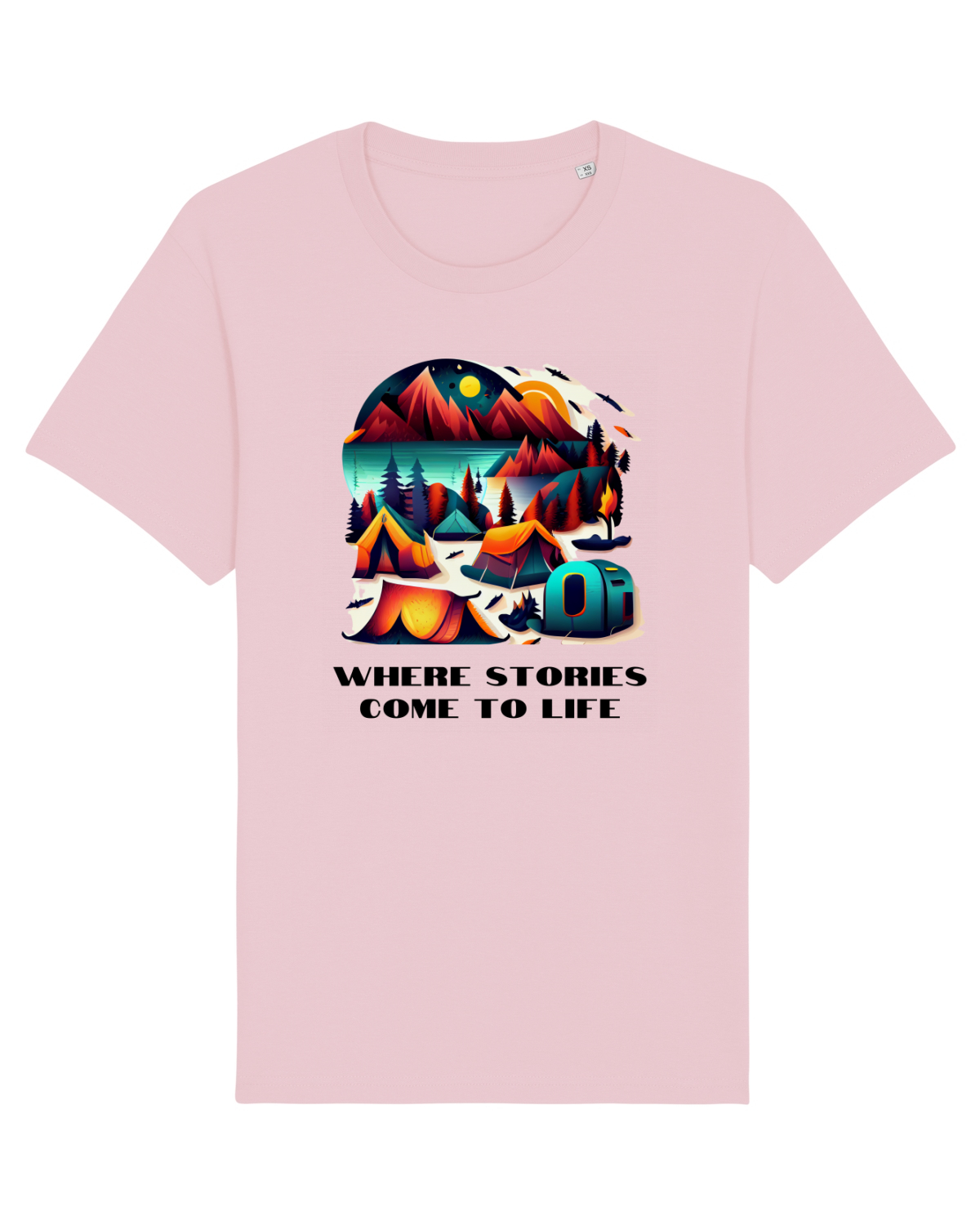Tricou mânecă scurtă Unisex Rocker Cotton Pink