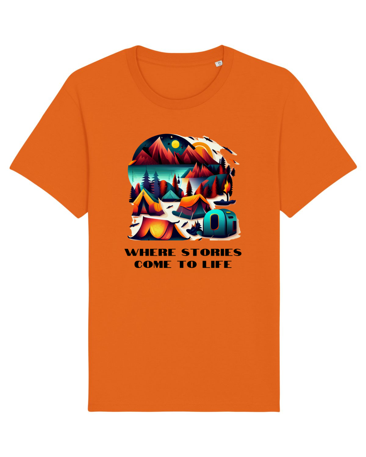 Tricou mânecă scurtă Unisex Rocker Bright Orange