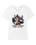 STORIES COME TO LIFE - V4 Tricou mânecă scurtă guler V Bărbat Presenter