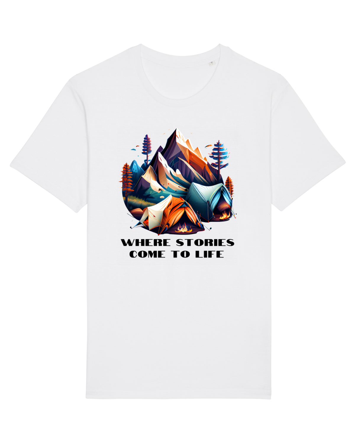 Tricou mânecă scurtă Unisex Rocker White