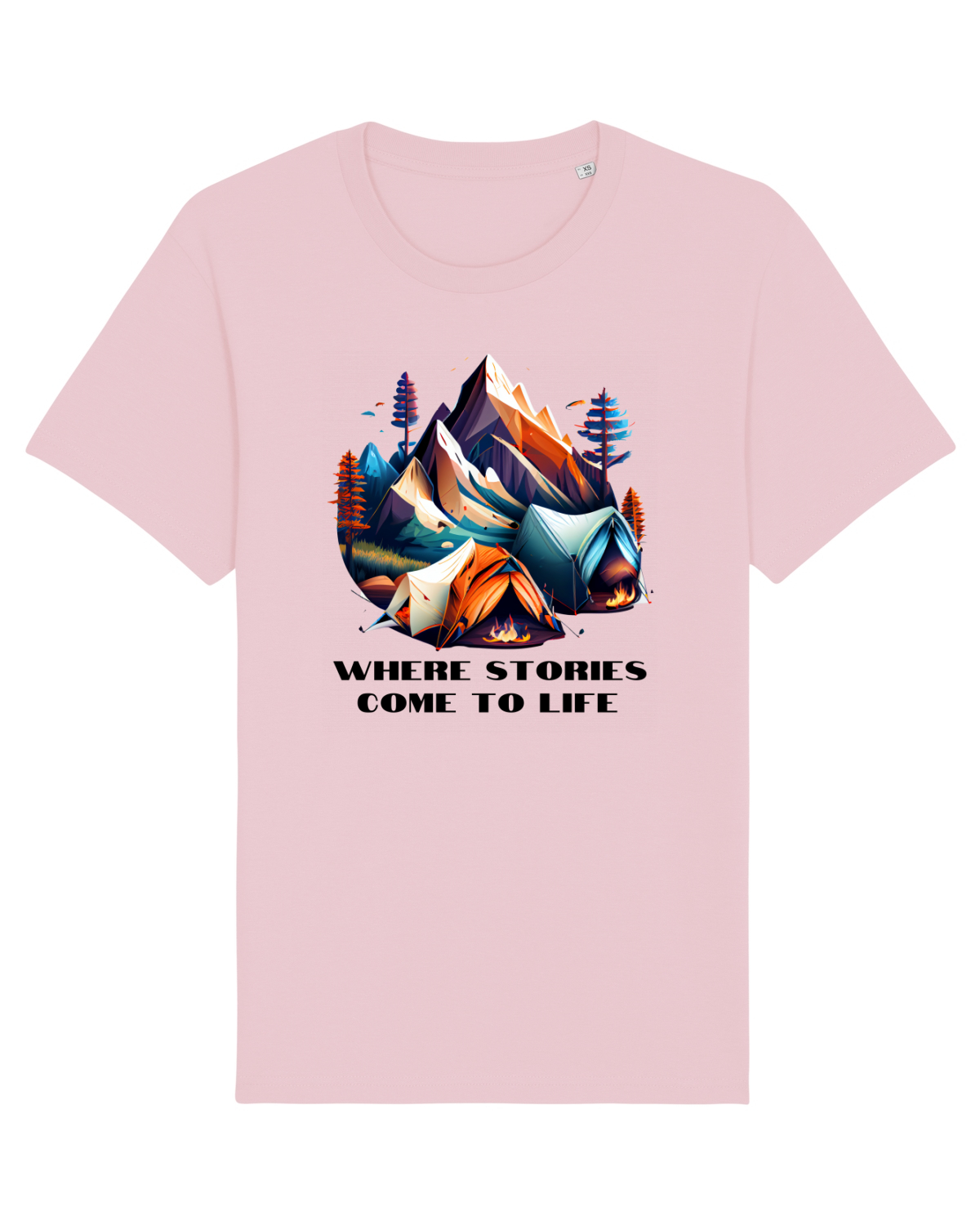 Tricou mânecă scurtă Unisex Rocker Cotton Pink