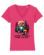 STORIES COME TO LIFE - V5 Tricou mânecă scurtă guler V Damă Evoker