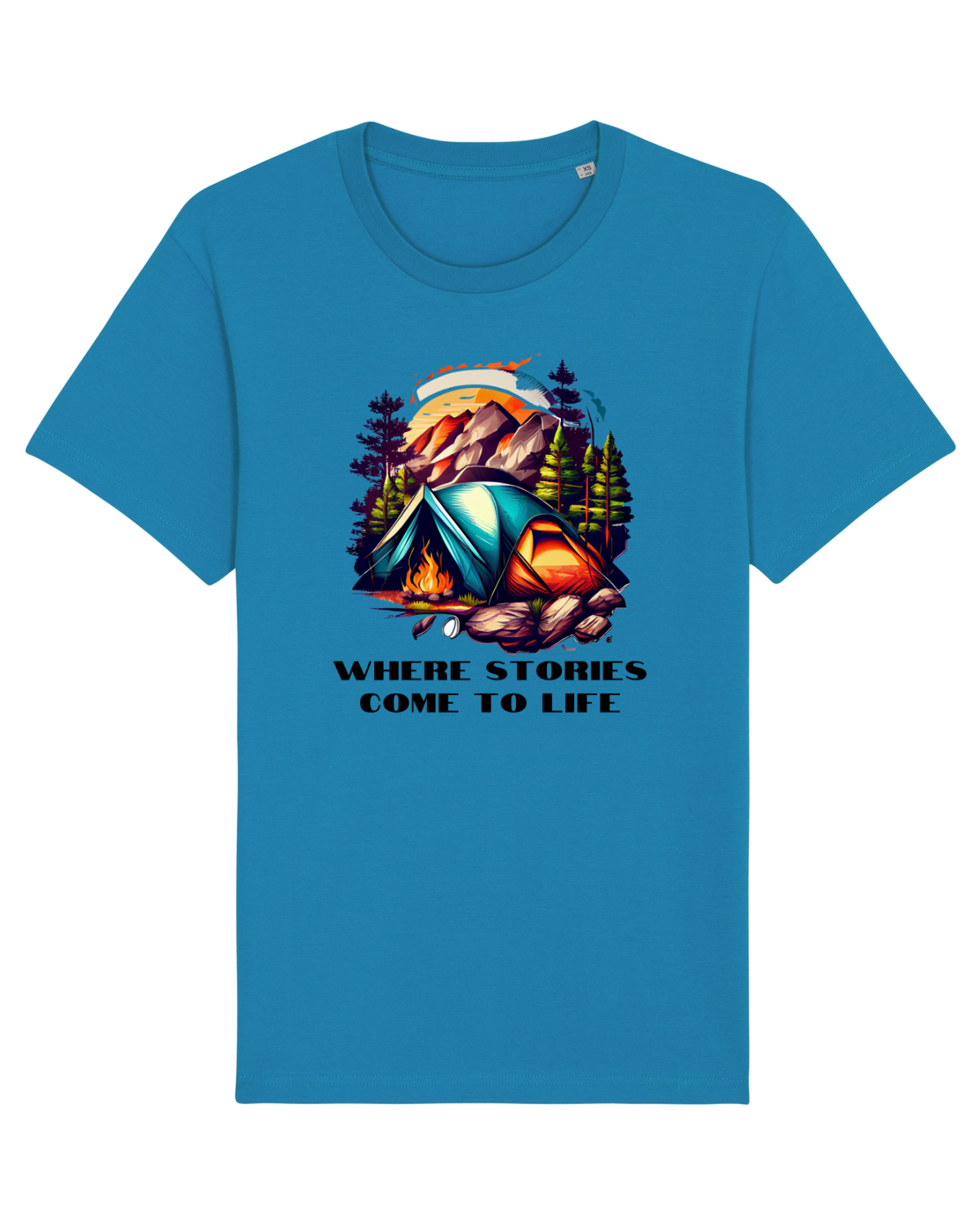 Tricou mânecă scurtă Unisex Rocker Azur