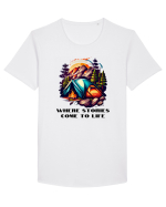 STORIES COME TO LIFE - V5 Tricou mânecă scurtă guler larg Bărbat Skater