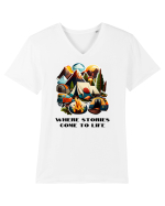 STORIES COME TO LIFE - V6 Tricou mânecă scurtă guler V Bărbat Presenter